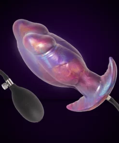 Purplish Red Inflatable Dildo